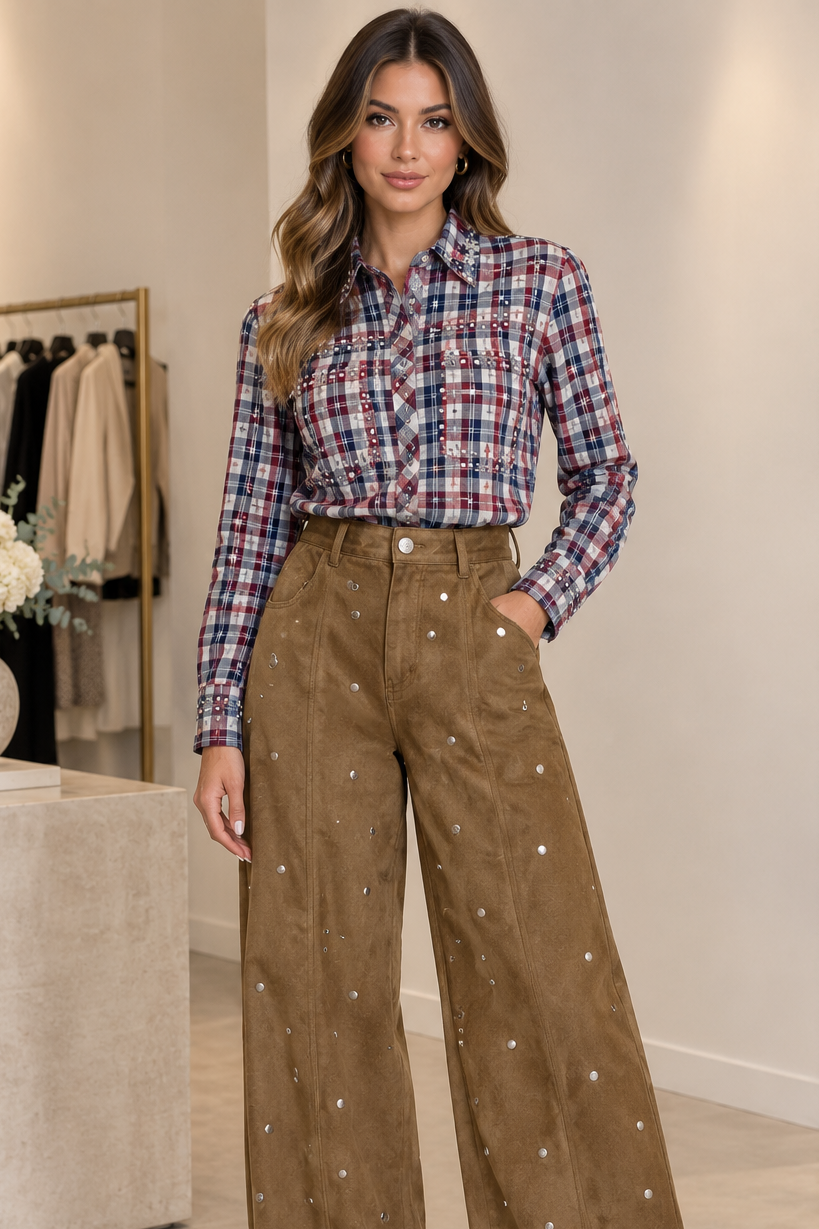 Taylor Plaid Blouse