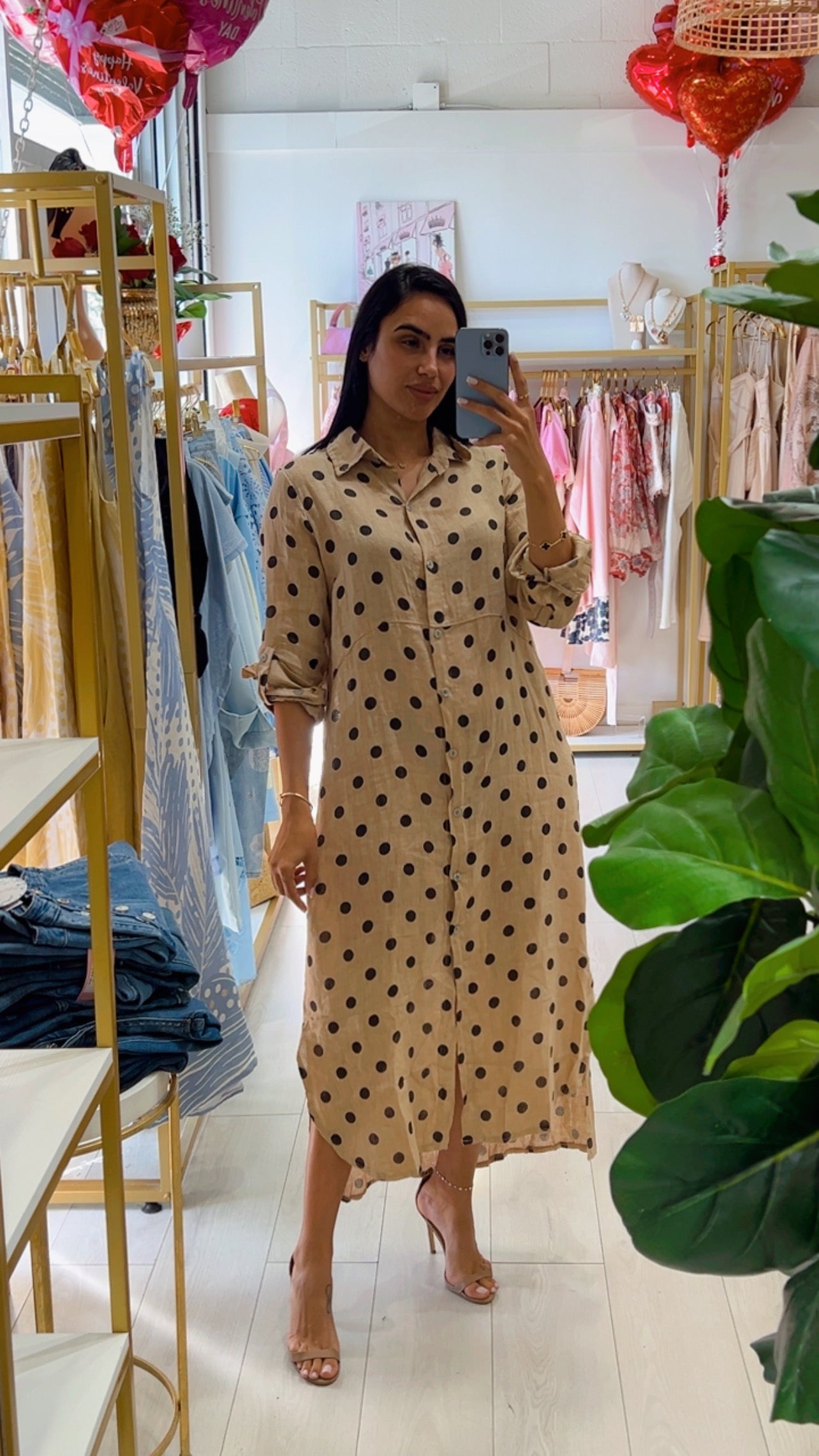 Leslie linen dress