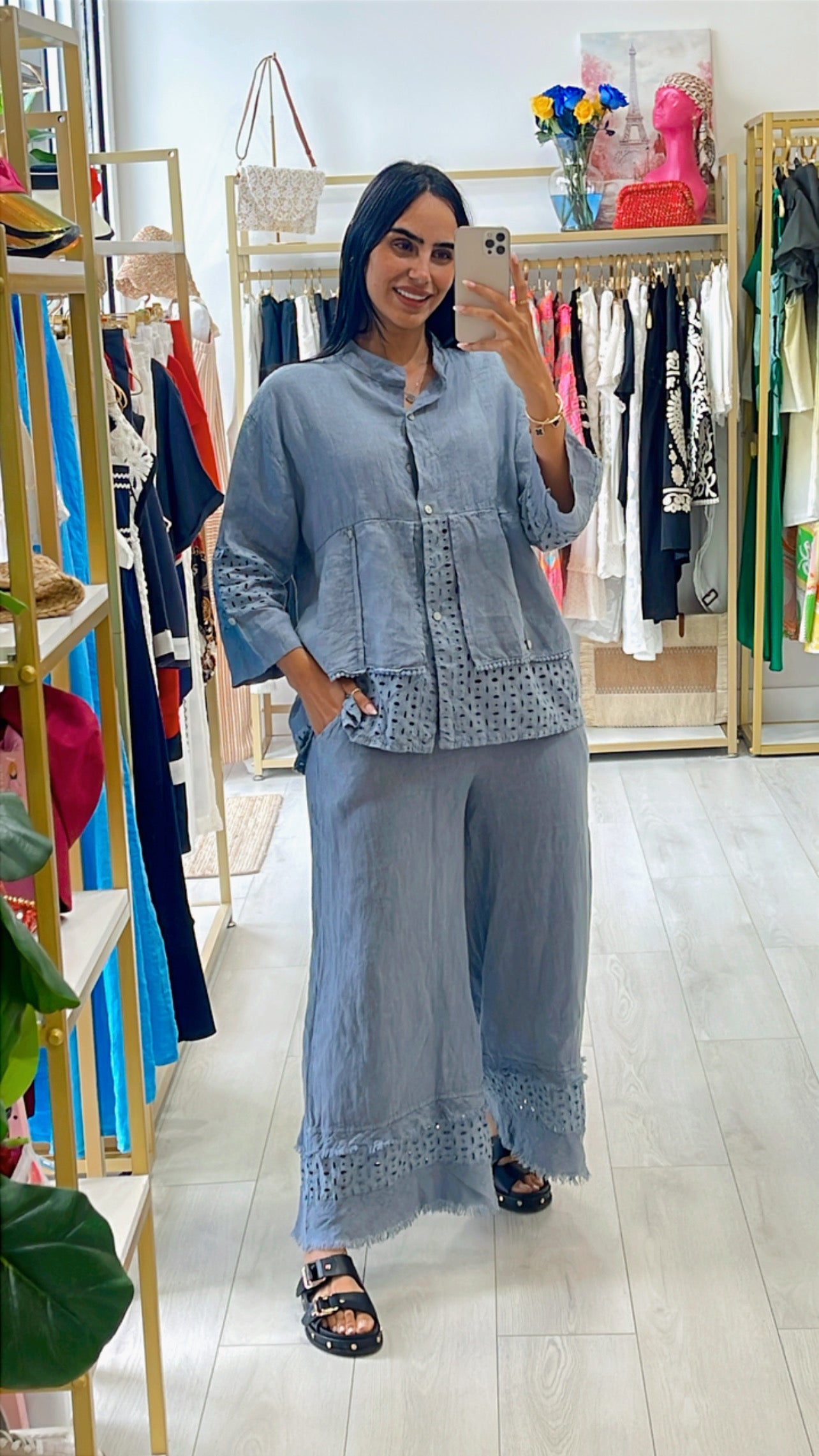 Georgina Linen Blouse