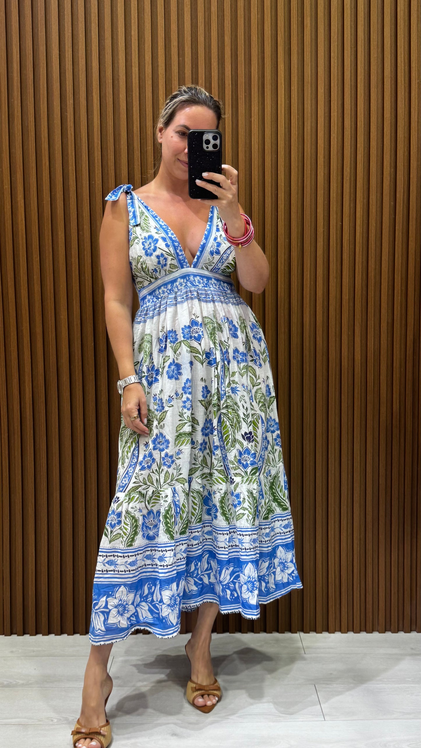 Amalfi Verde Floral Dress