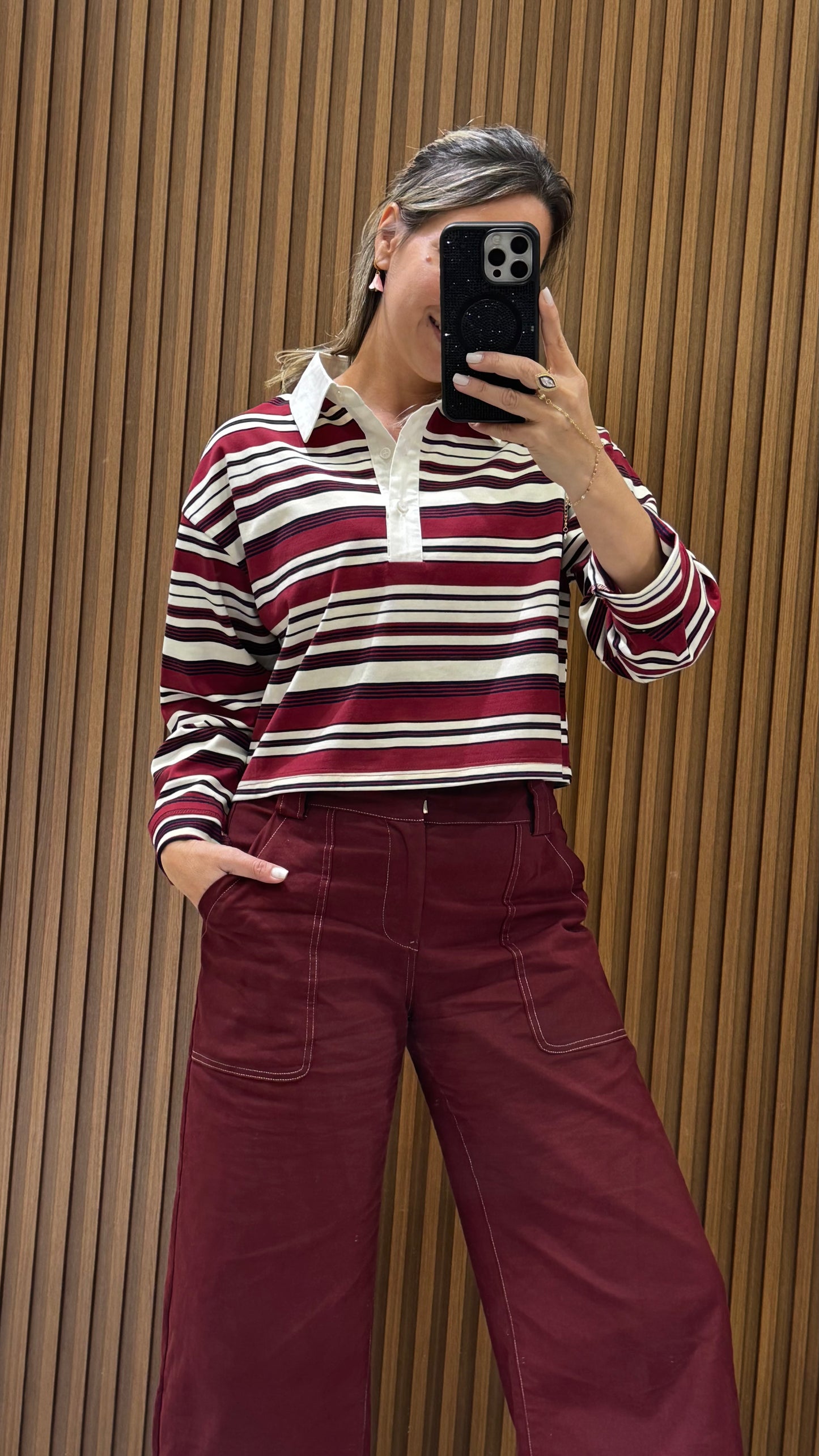Nicol Striped Blouse