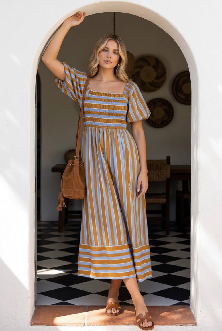 Stripe Mariela Dress