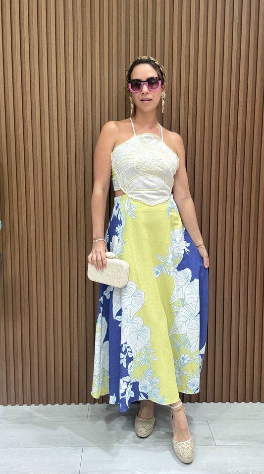 Floral Linen Final Sale Dress