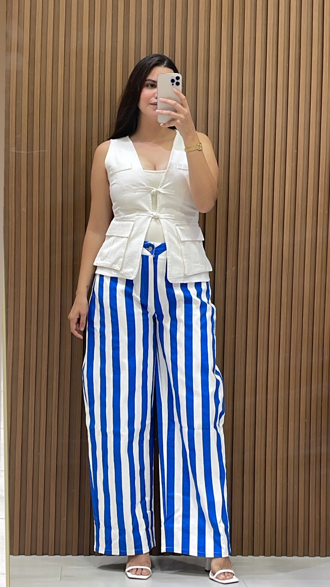 Stripe Blue Jeans