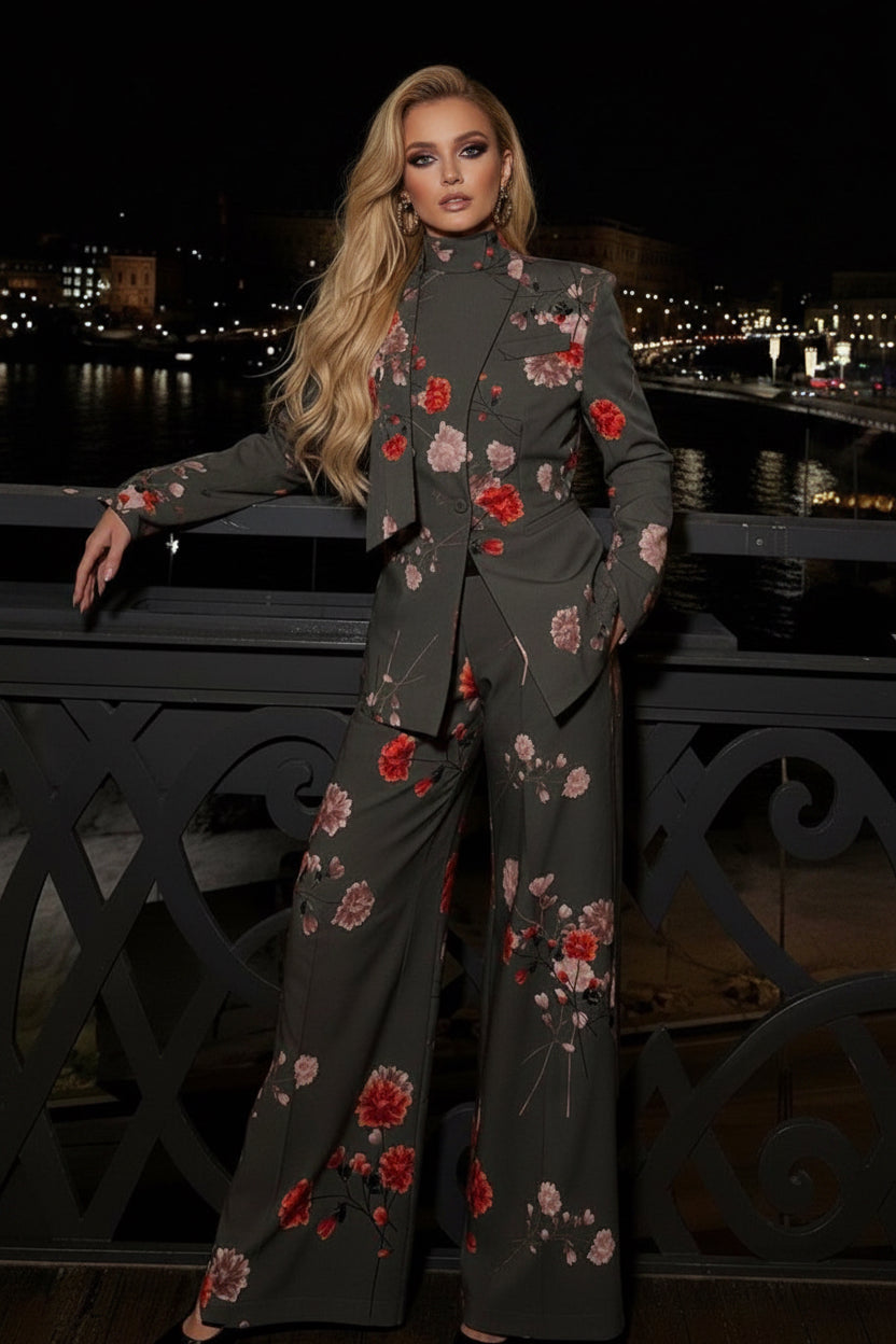 Floral Jacket&Pant Set