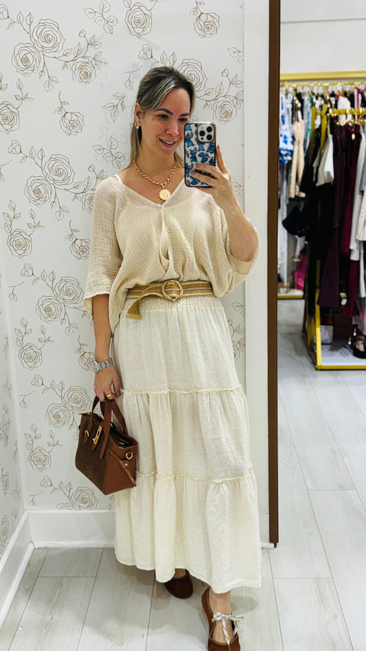 Sandra Linen Skirt