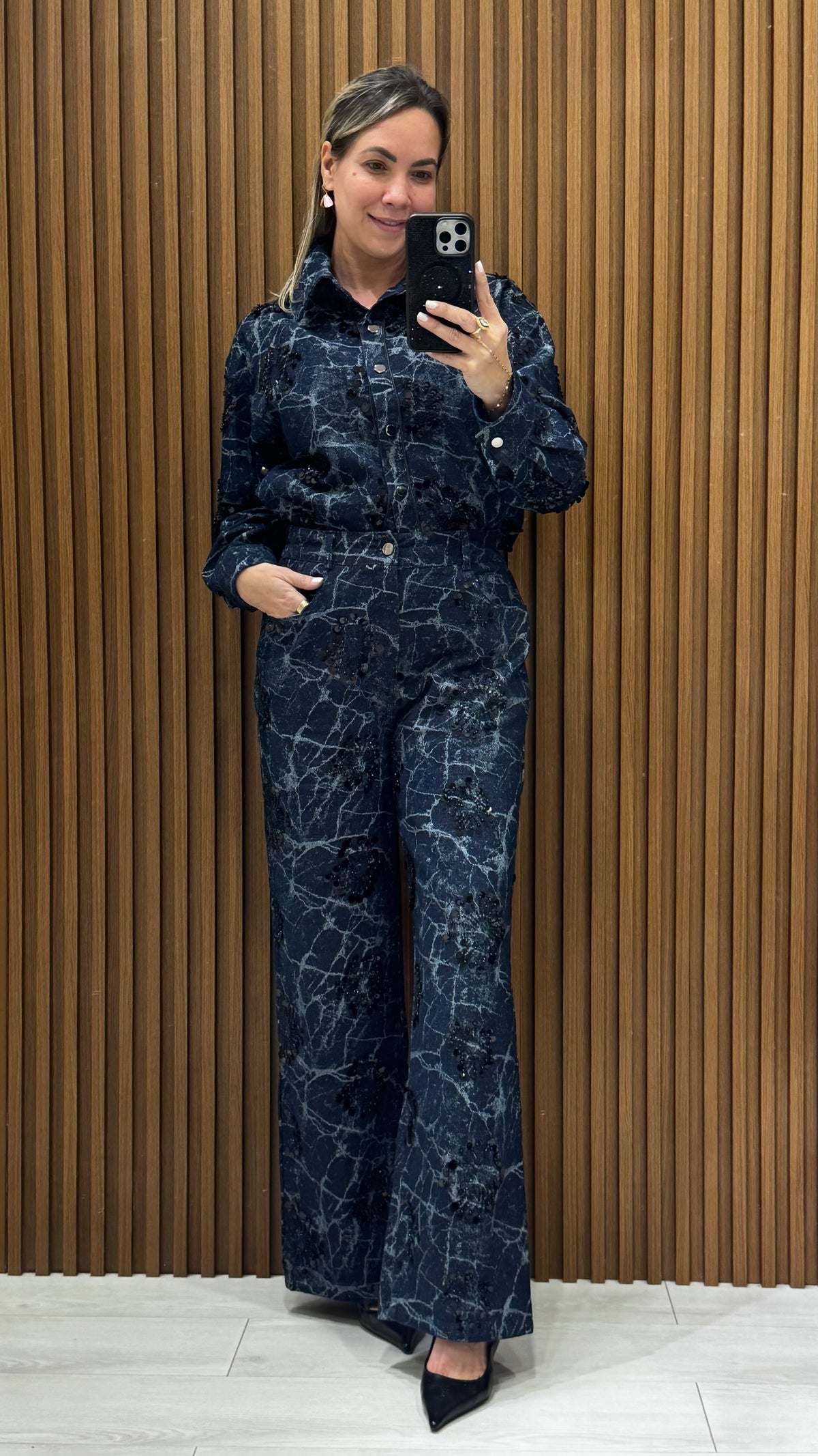 Clara Denim Detailed Set