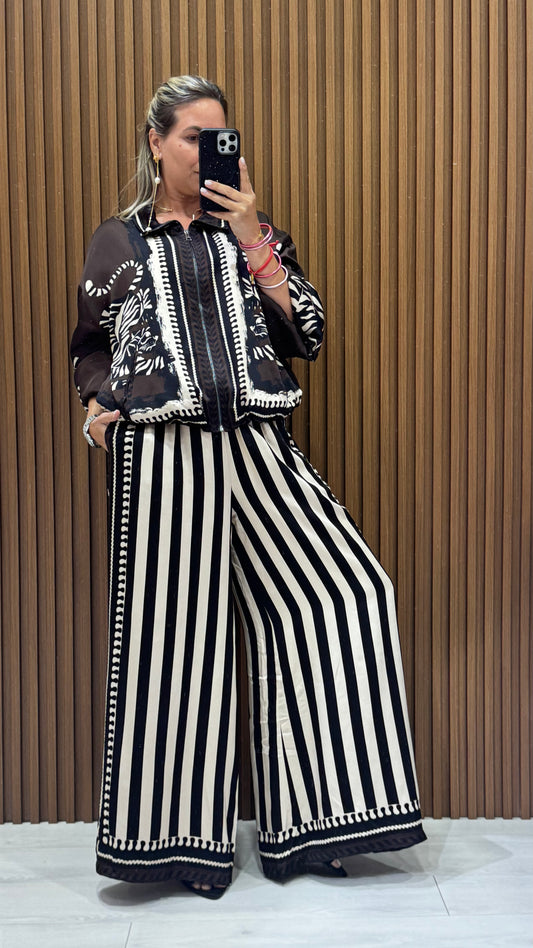 Mix and Match Striped Print Set