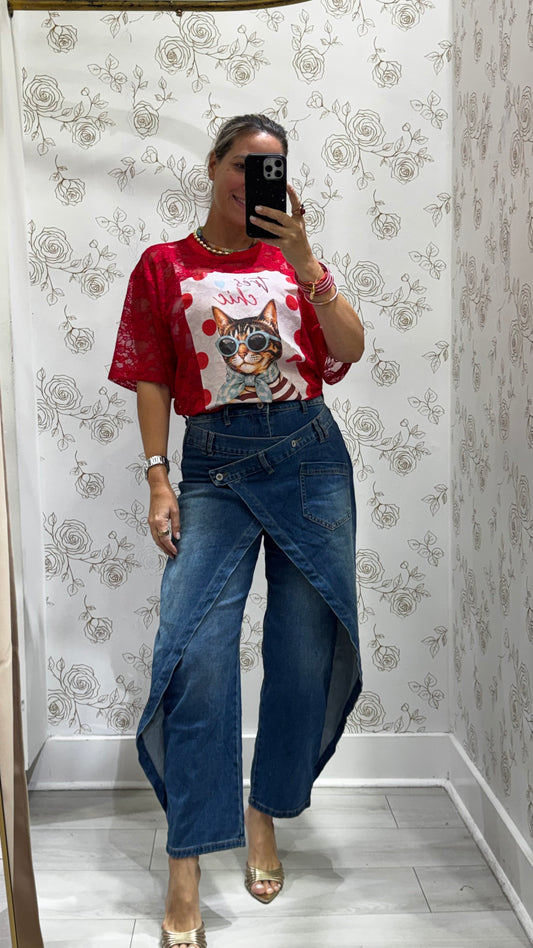 Cat Lace T-Shirt