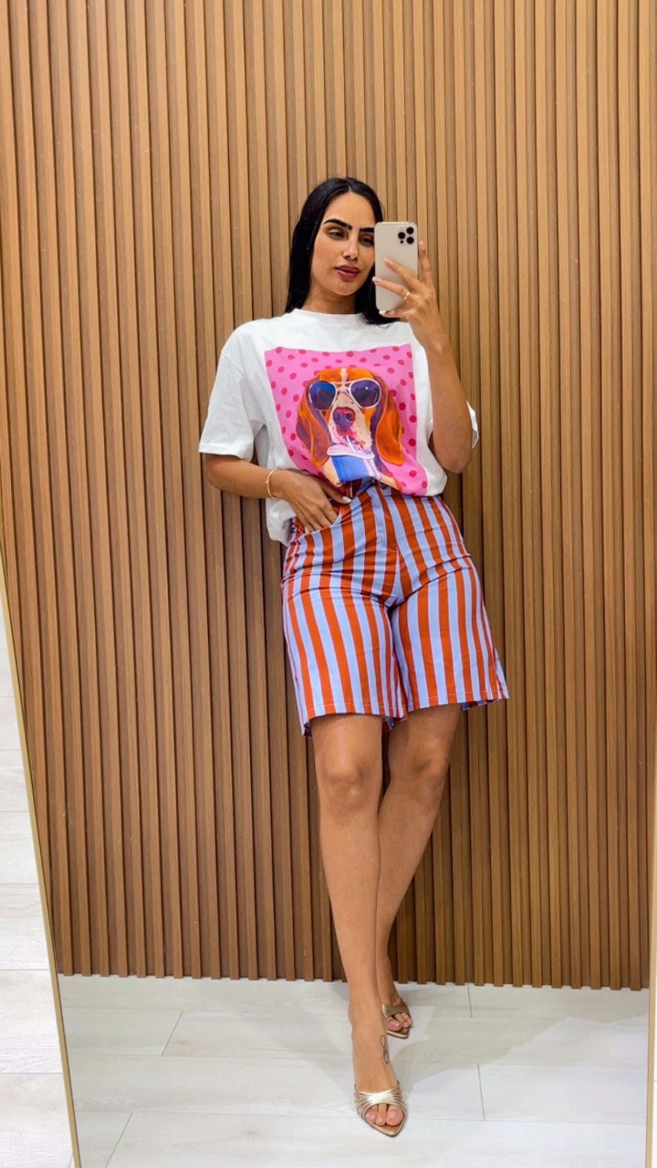 Stripe Bermuda Short
