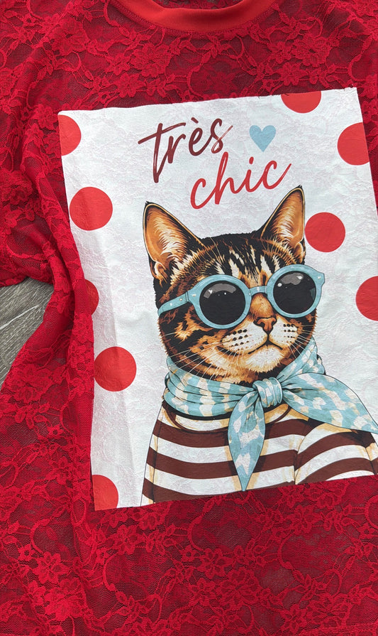 Cat Lace T-Shirt