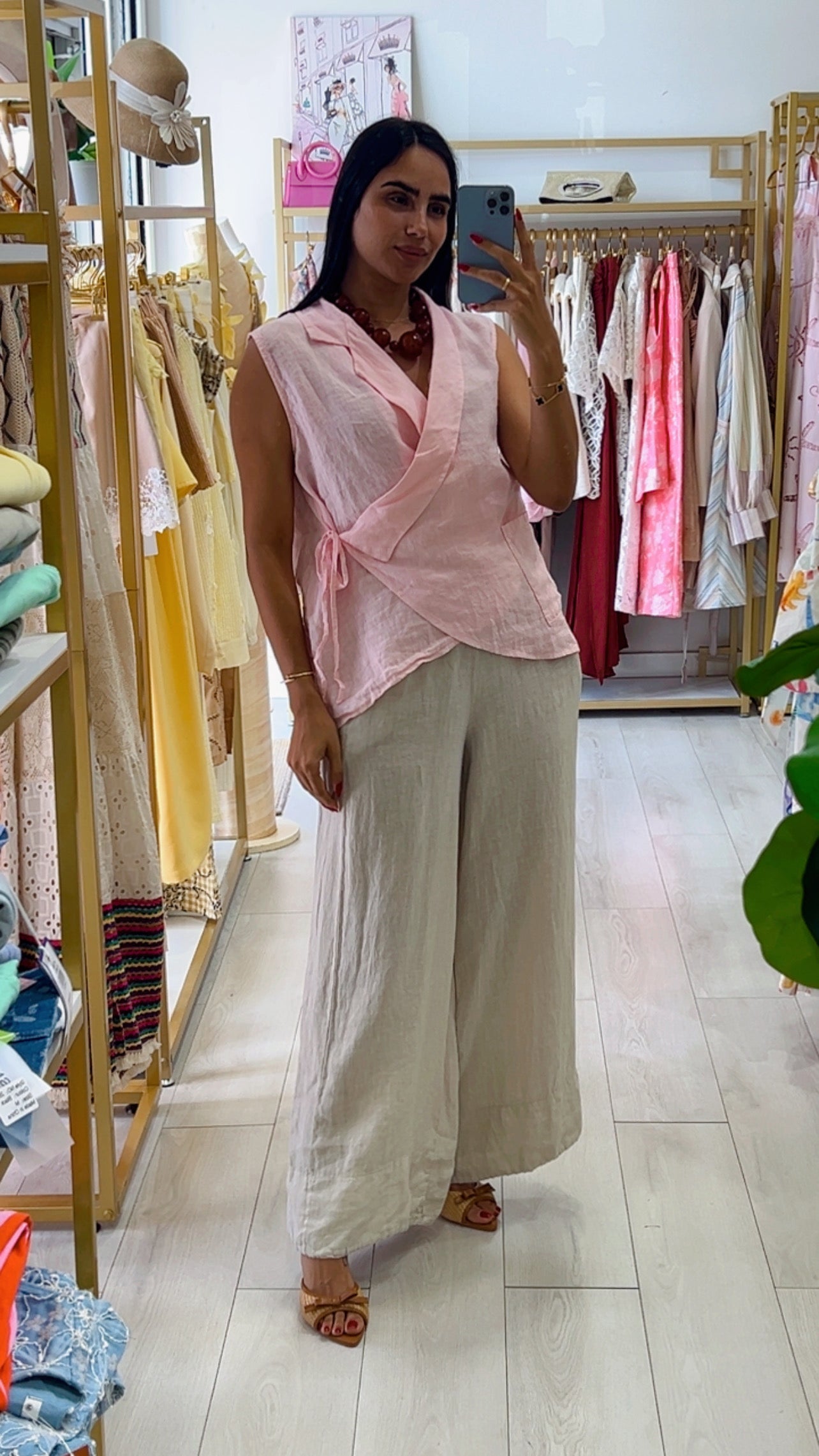 Noelia Linen Blouse