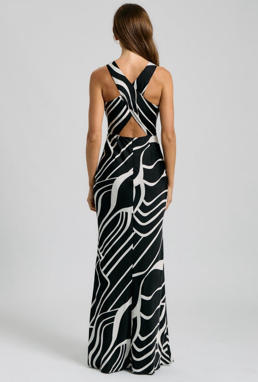 Abstract Black&White Dress