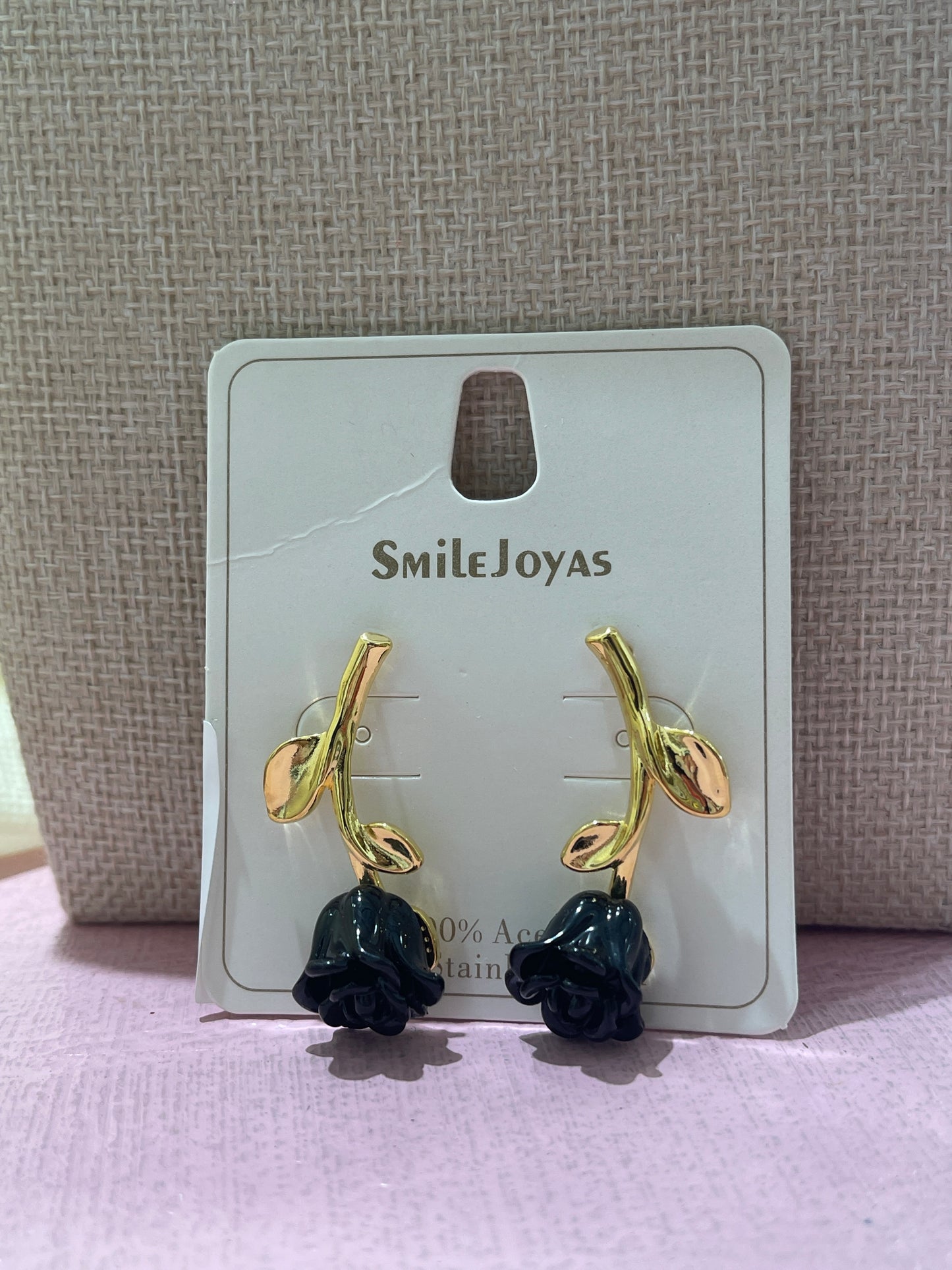 Black Rose Earrings