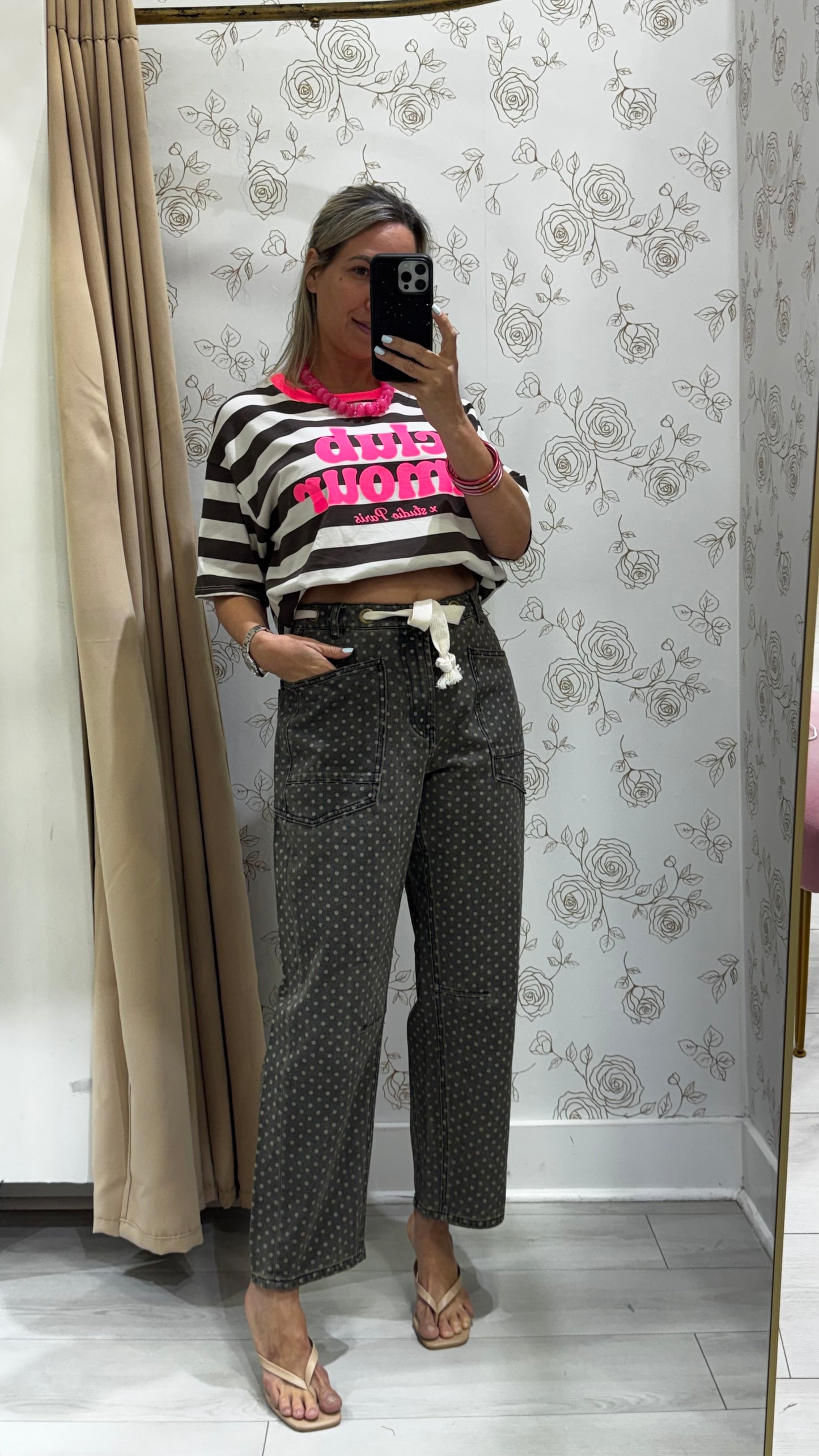 Club Amour Striped T Shirt