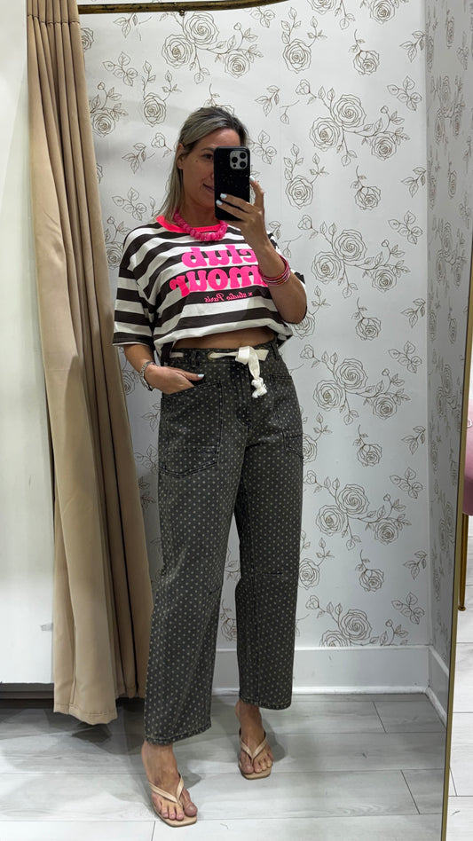 Club Amour Striped T Shirt