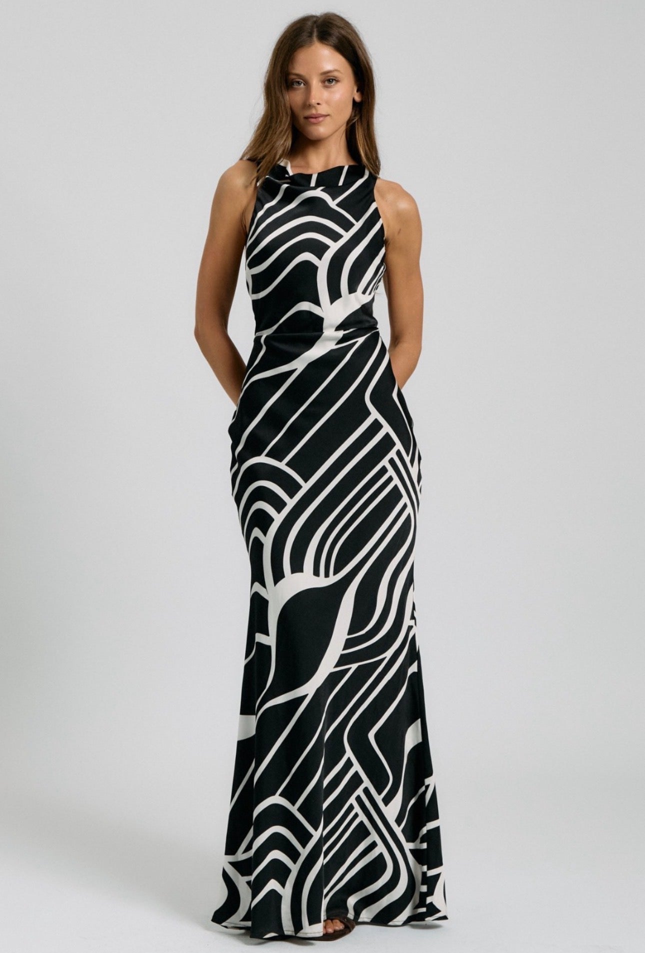 Abstract Black&White Dress