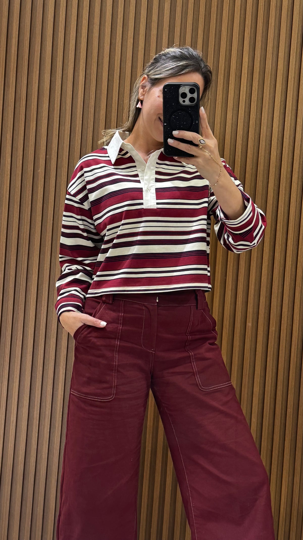 Nicol Striped Blouse