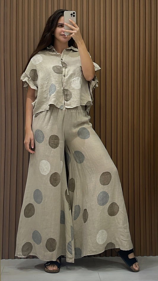 Helen Polka Linen Set