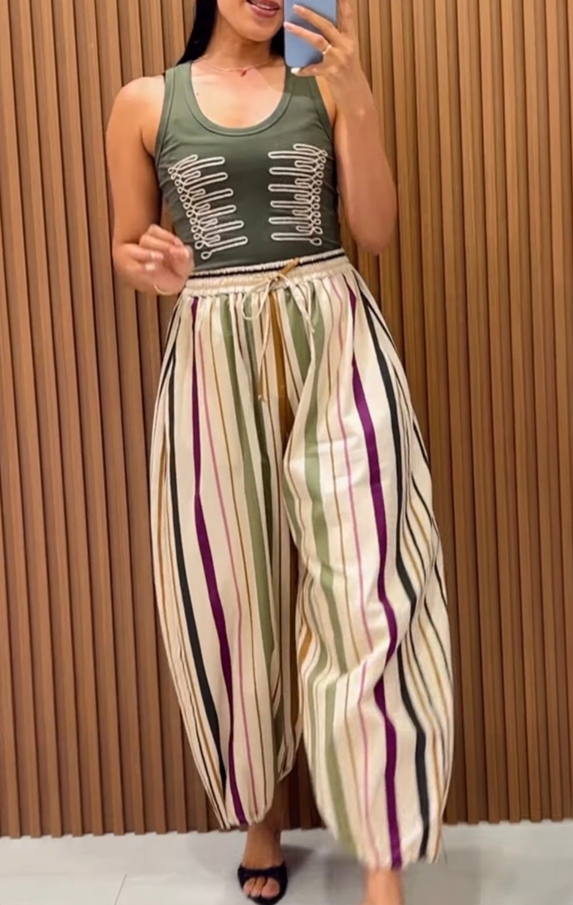 Stripe Valeria Pant