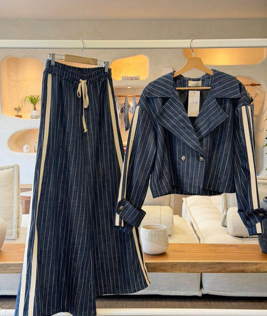 Wide Jean Pant Set