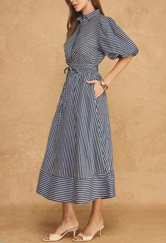 Stripped Navy Dress