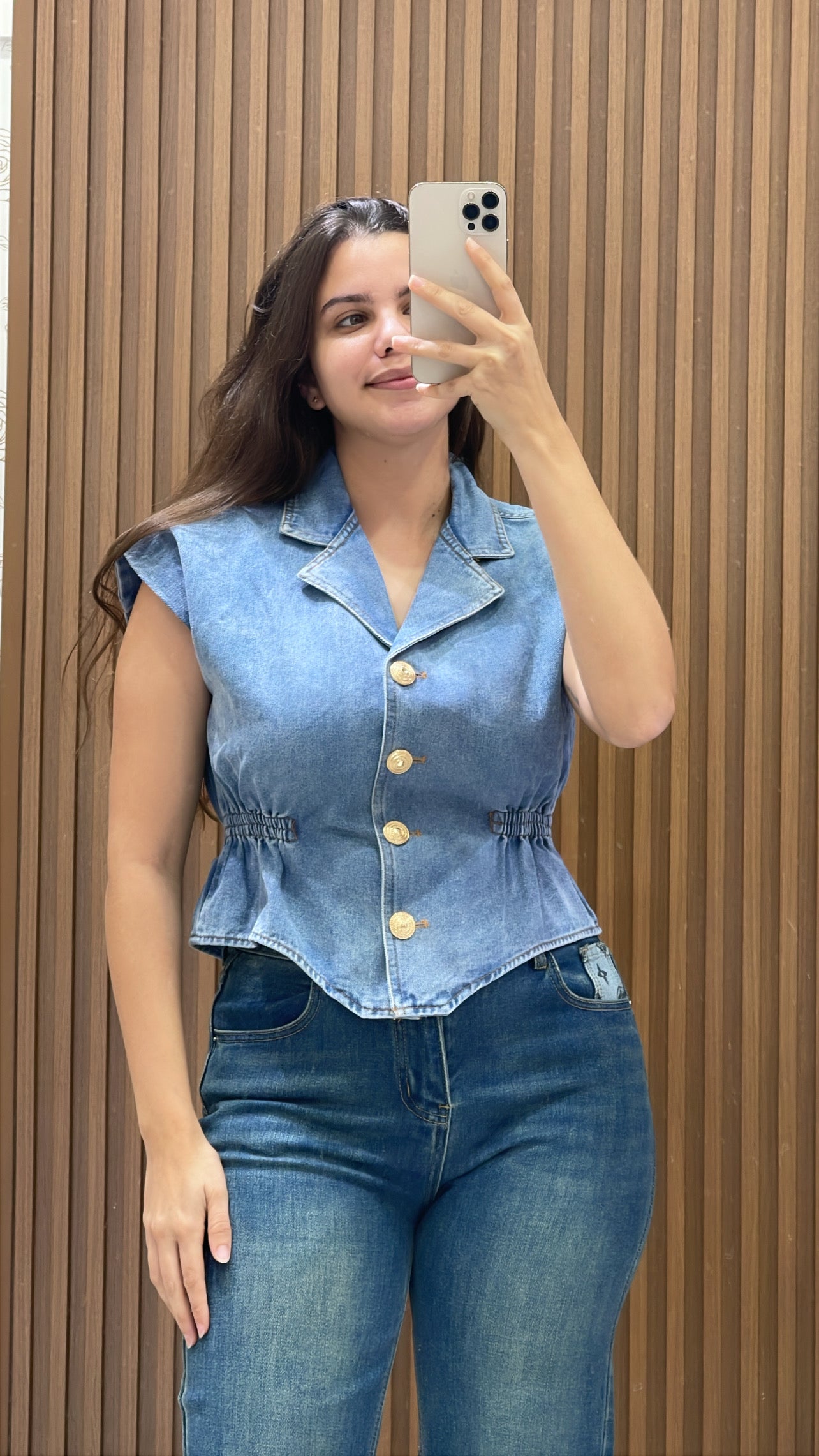 Natalia Denim Blouse