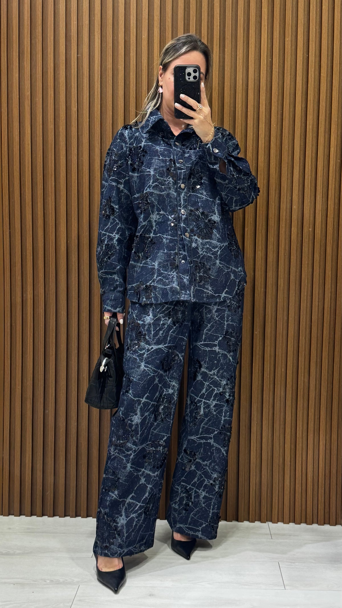 Clara Denim Detailed Set