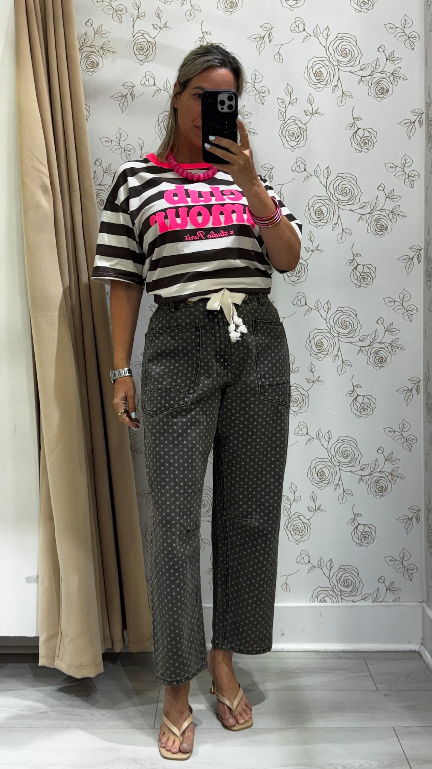 Club Amour Striped T Shirt