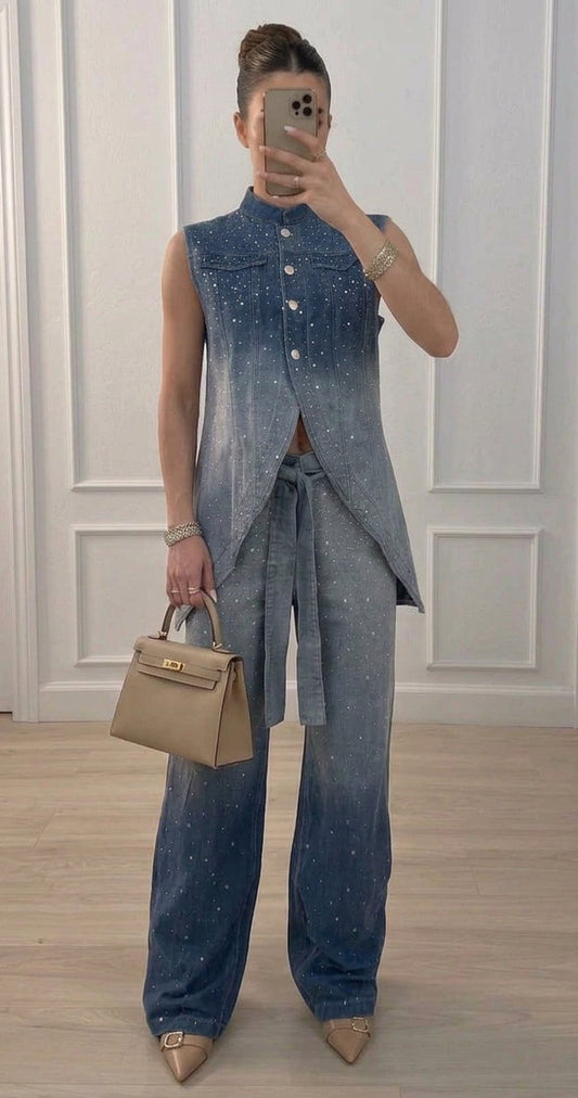 Denim Detail Set