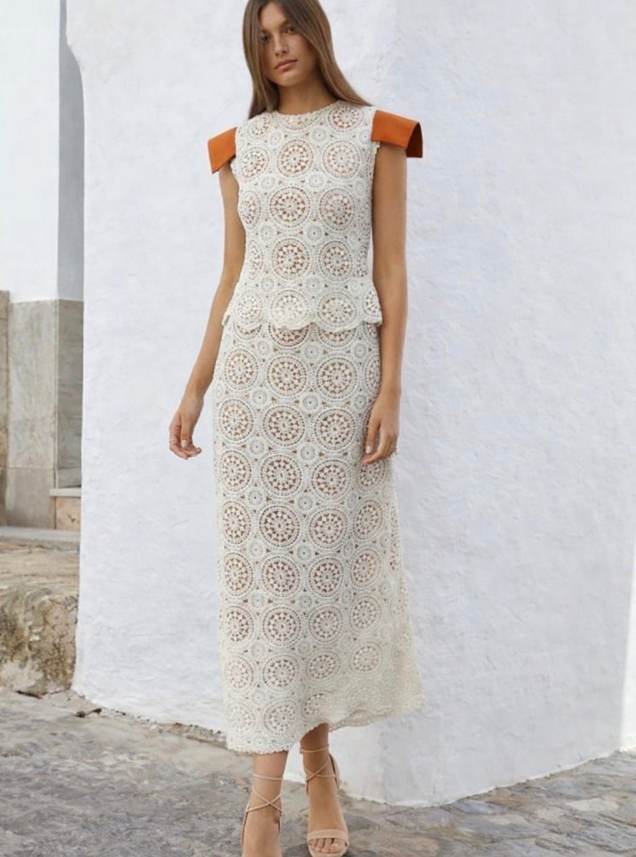 Ann bordado Crochet Set