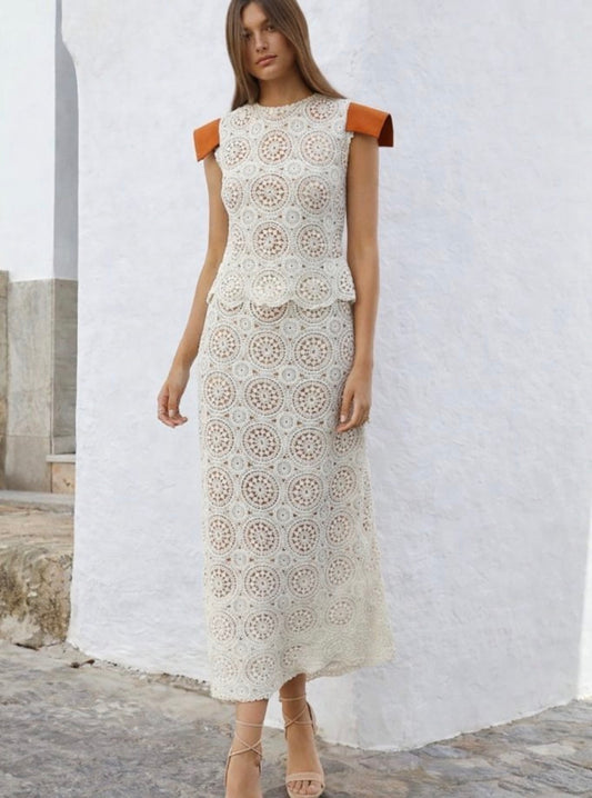 Ann bordado Crochet Set