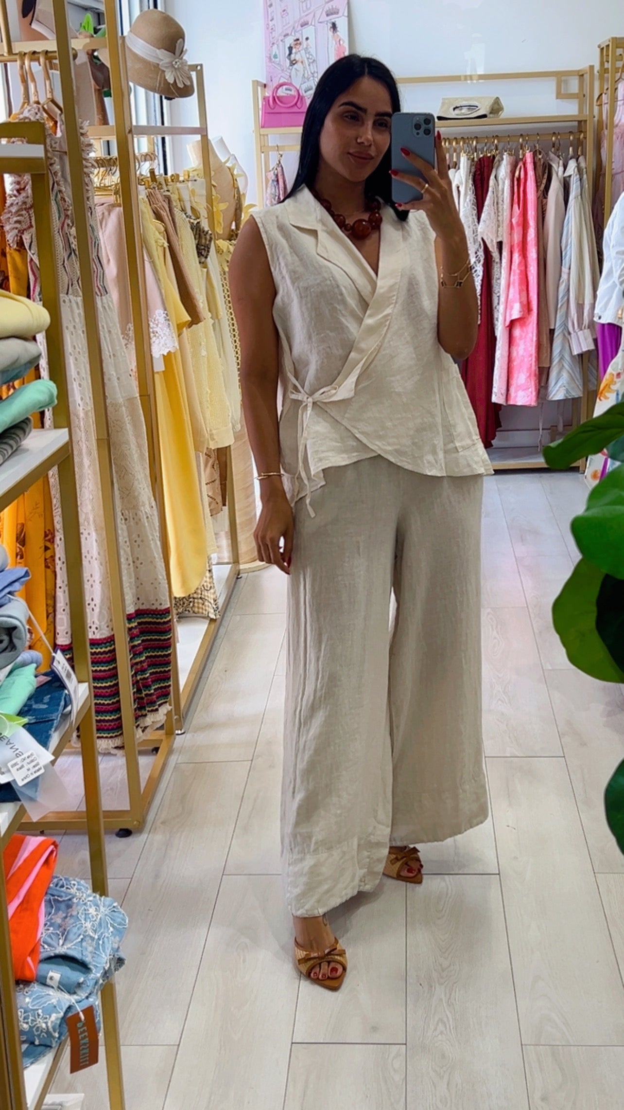 Noelia Linen Blouse