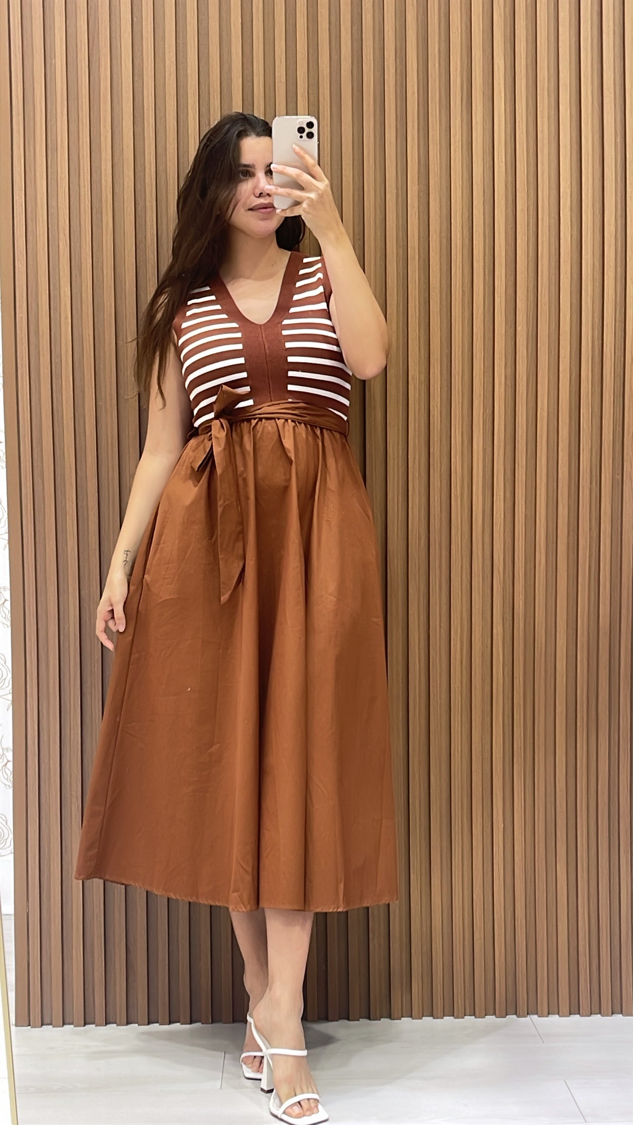 Combination Midi Dress
