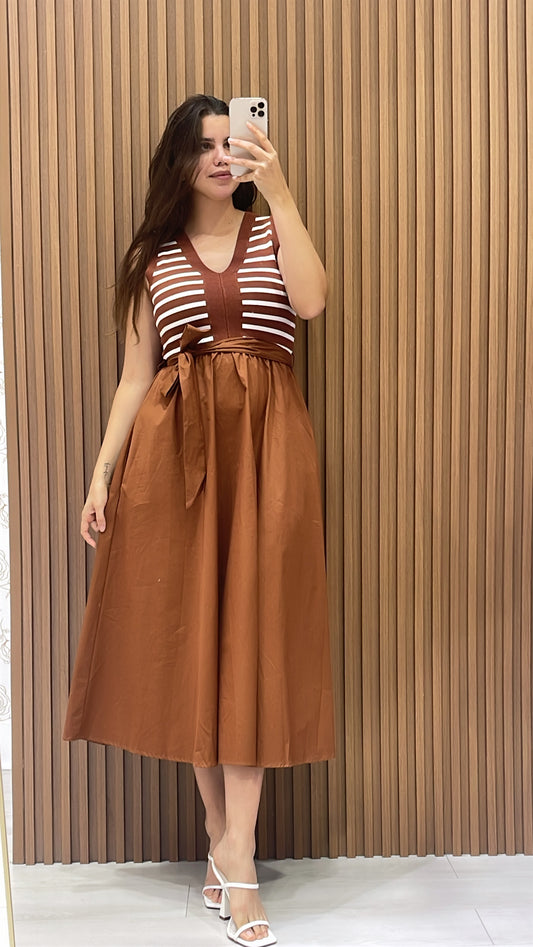 Combination Midi Dress