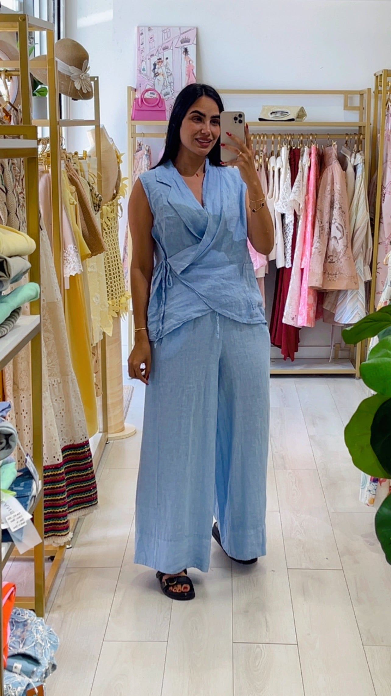 Noelia Linen Blouse