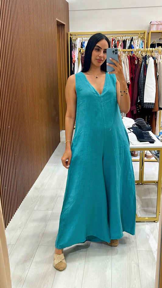 Victoria Linen Jumpsuit