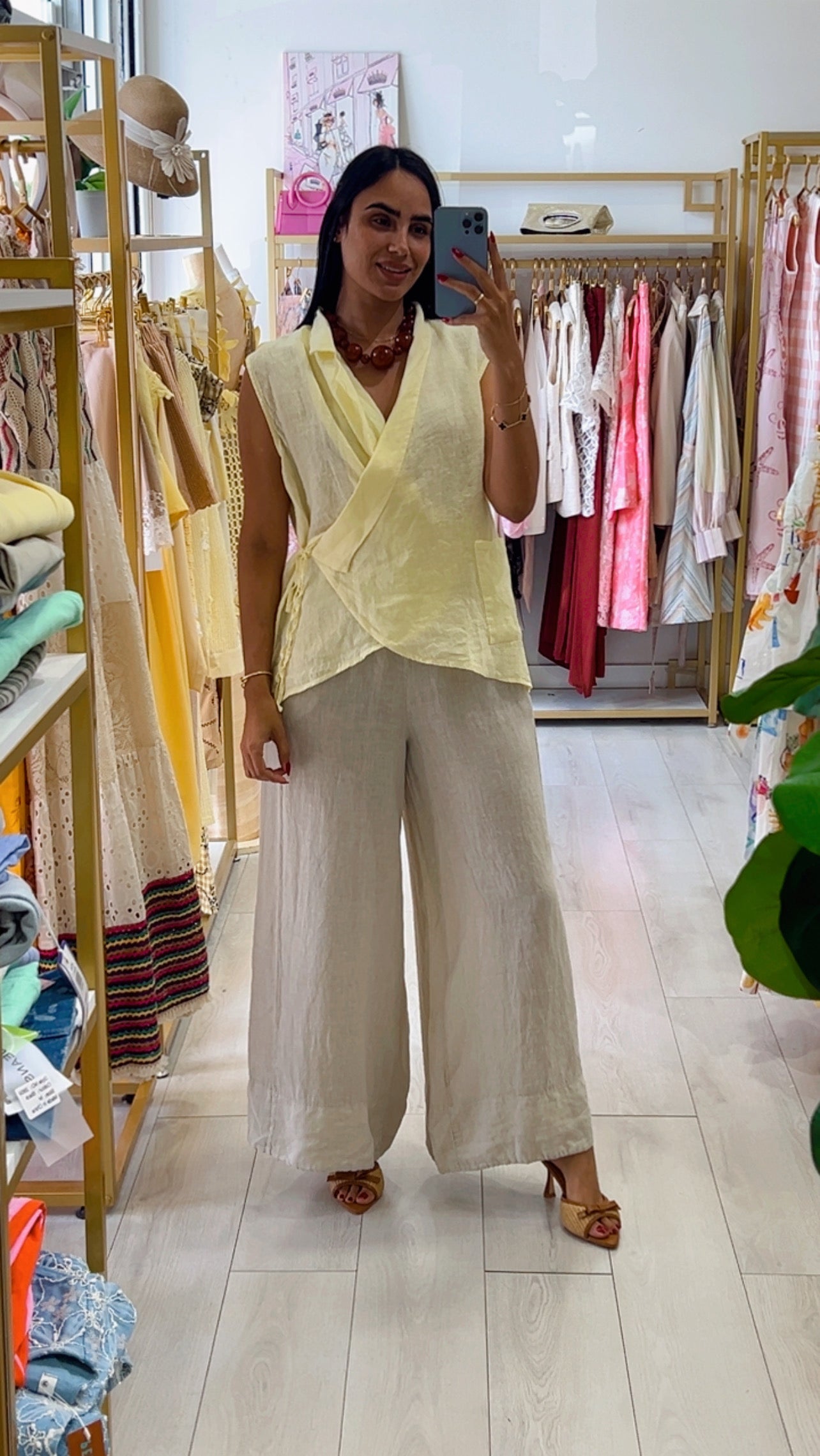 Noelia Linen Blouse