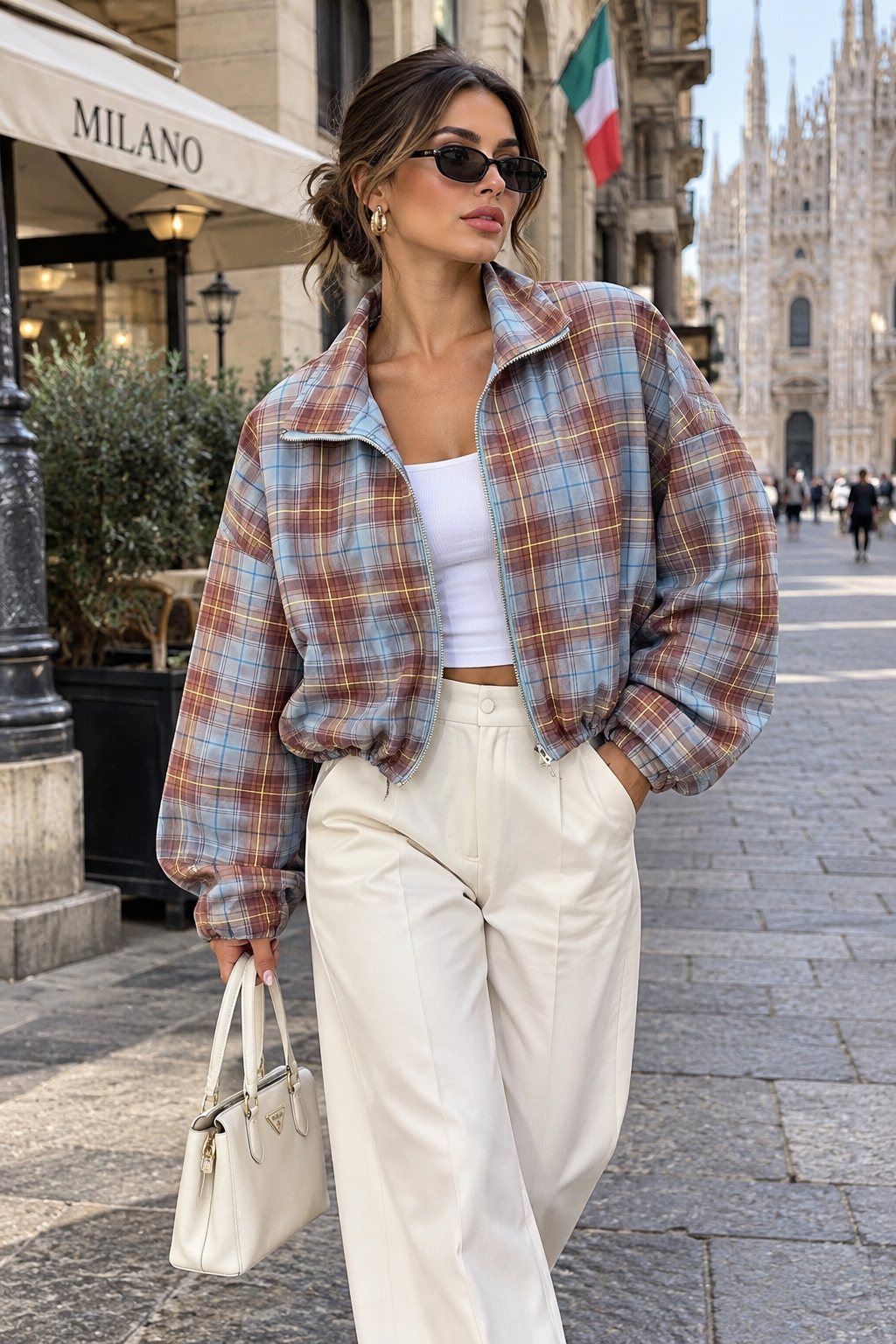 Milena Plaid Jacket