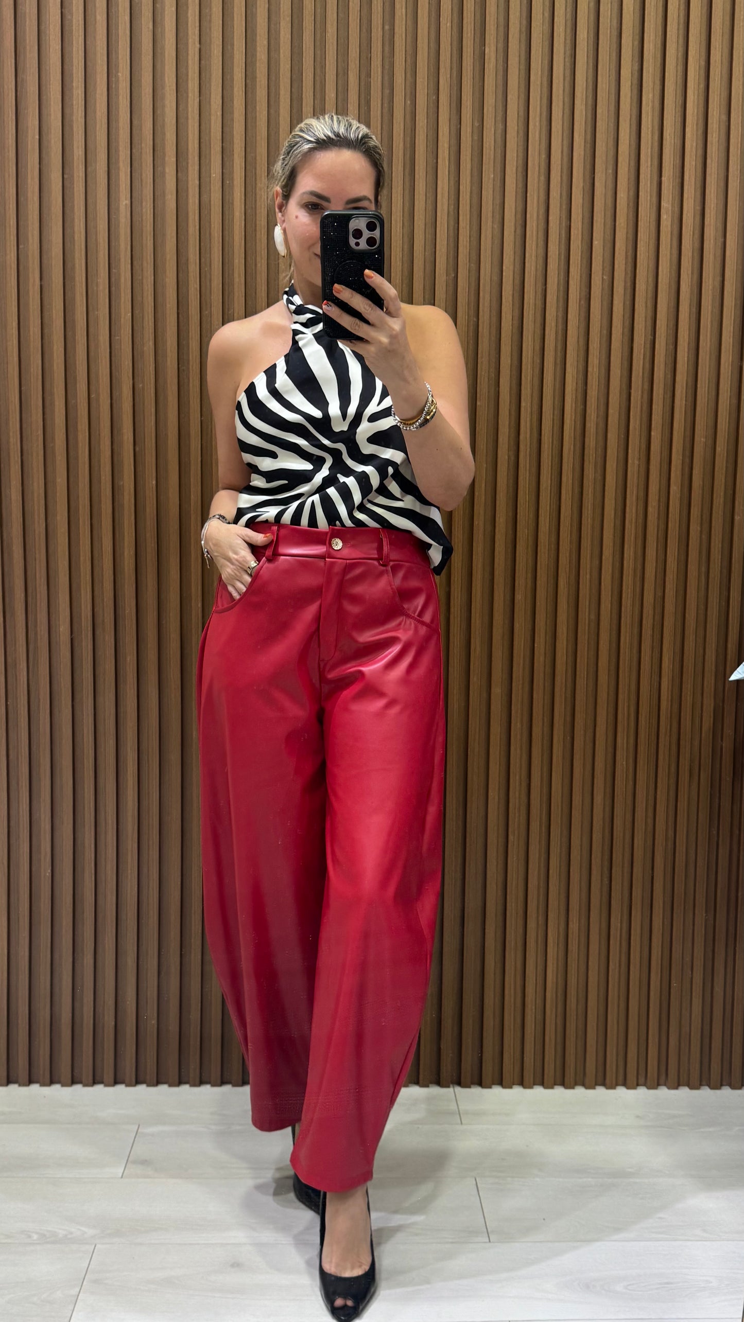Leather Red Pants