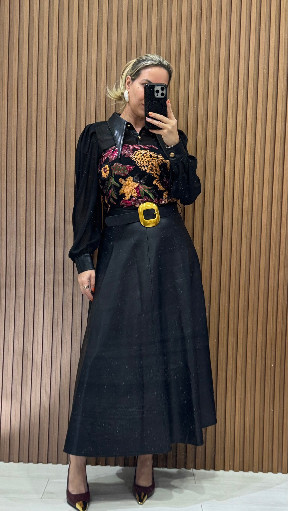 Beatriz Leather Skirt