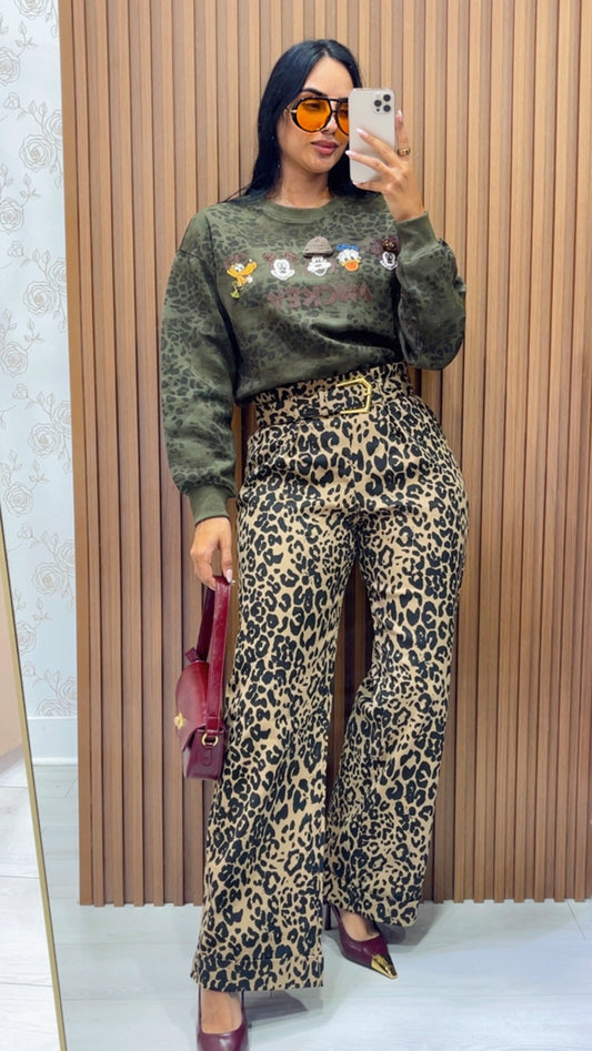 Estela Animal Print Pant